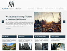 Tablet Screenshot of maximcapitalgroup.com